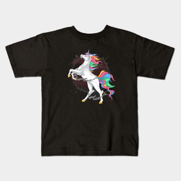 UNICORN!! MAGICAL!! Kids T-Shirt by Nulian Sanchez